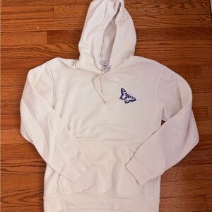 H&M Ivory Hoodie with Navy Butterfly Graphic